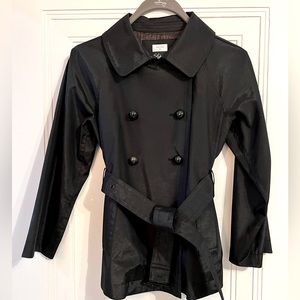 ~Jane Post For Saks Fifth Avenue Black Fall/rain Jacket Sz. S *EUC* MSRP: $495